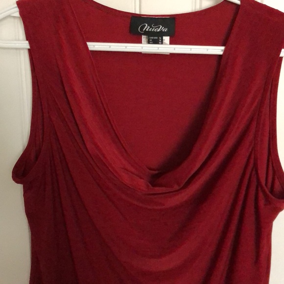 Dark red sleeveless top - Picture 3 of 4